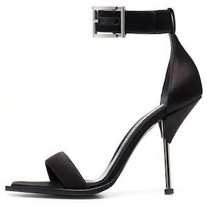 (W) アレキサンダー・マックイーン レザーバックルサンダル (黒) 687770W4SB21081 Buy (W) アレキサンダー・マックイーン レザーバックルサンダル (黒) 687770W4SB21081