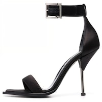 (Women) Alexander McQueen Leather Buckle Sandal 'Black' 687770W4SB21081 (Women) Alexander McQueen Leather Buckle Sandal 'Black' 687770W4SB21081