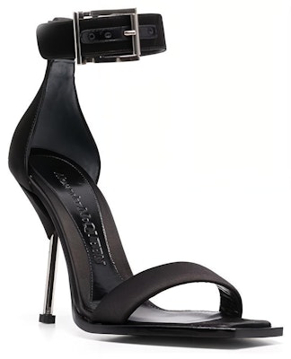 (Women) Alexander McQueen Leather Buckle Sandal 'Black' 687770W4SB21081 Order (Women) Alexander McQueen Leather Buckle Sandal 'Black' 687770W4SB21081