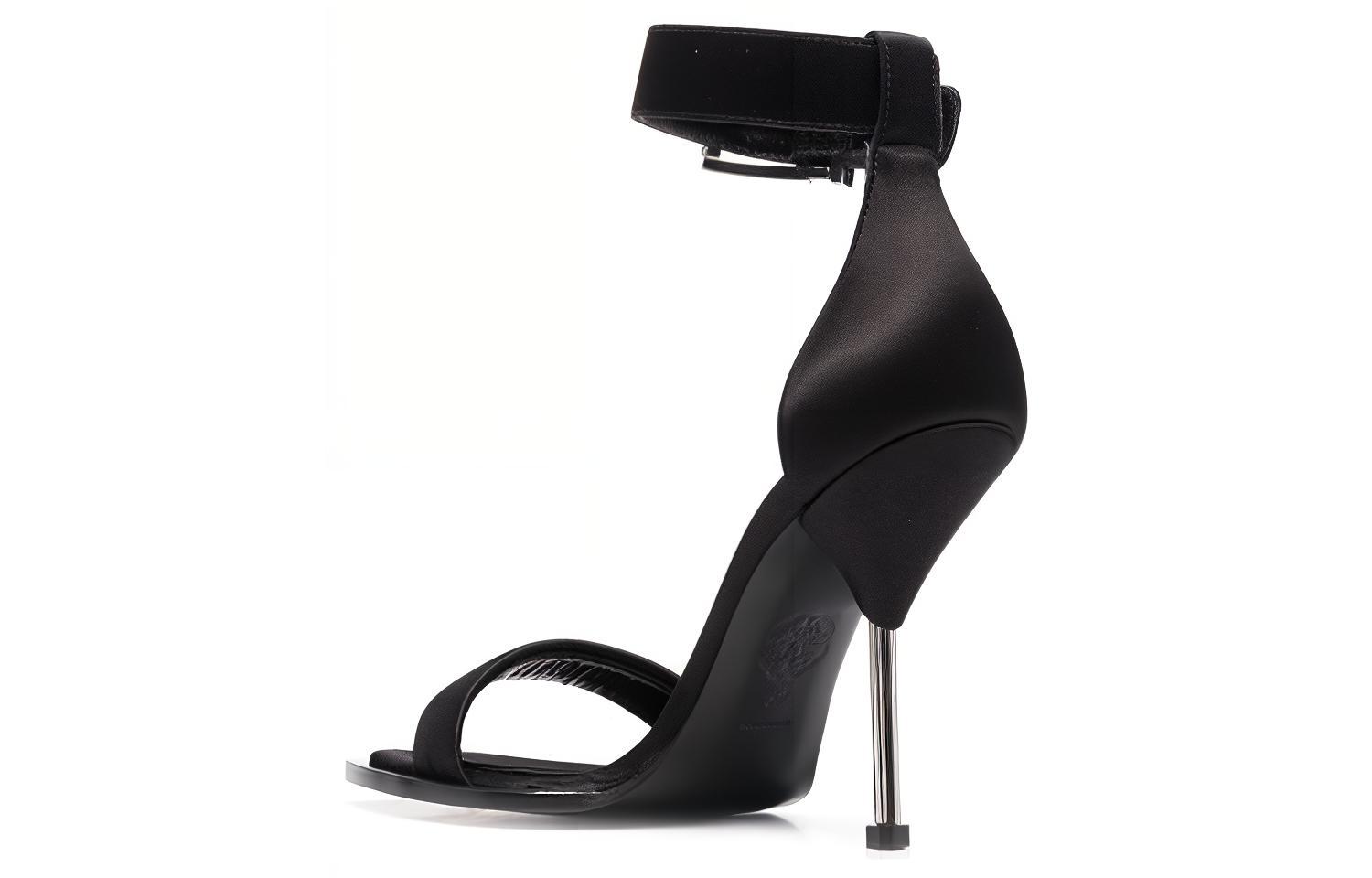 Lookbook (Women) Alexander McQueen Leather Buckle Sandal 'Black' 687770W4SB21081