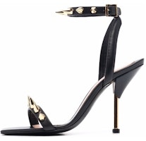 (Women) Alexander McQueen Leather Buckle Sandals 'Black Gold' 658240WHWQ21088 (Women) Alexander McQueen Leather Buckle Sandals 'Black Gold' 658240WHWQ21088