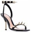 Order (W) Sandal Kulit Buckle Alexander McQueen 'Hitam Emas' 658240WHWQ21088