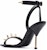 (W) Sandal Kulit Buckle Alexander McQueen 'Hitam Emas' 658240WHWQ21088