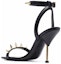 Lookbook (W) Sandal Kulit Buckle Alexander McQueen 'Hitam Emas' 658240WHWQ21088