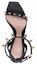 Shop (W) Sandal Kulit Buckle Alexander McQueen 'Hitam Emas' 658240WHWQ21088
