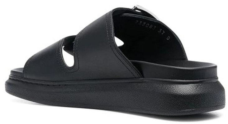 (Women) Alexander McQueen Leather Buckle Slide 'Black Fashion' 733083WHXZE1081 Lookbook (Women) Alexander McQueen Leather Buckle Slide 'Black Fashion' 733083WHXZE1081