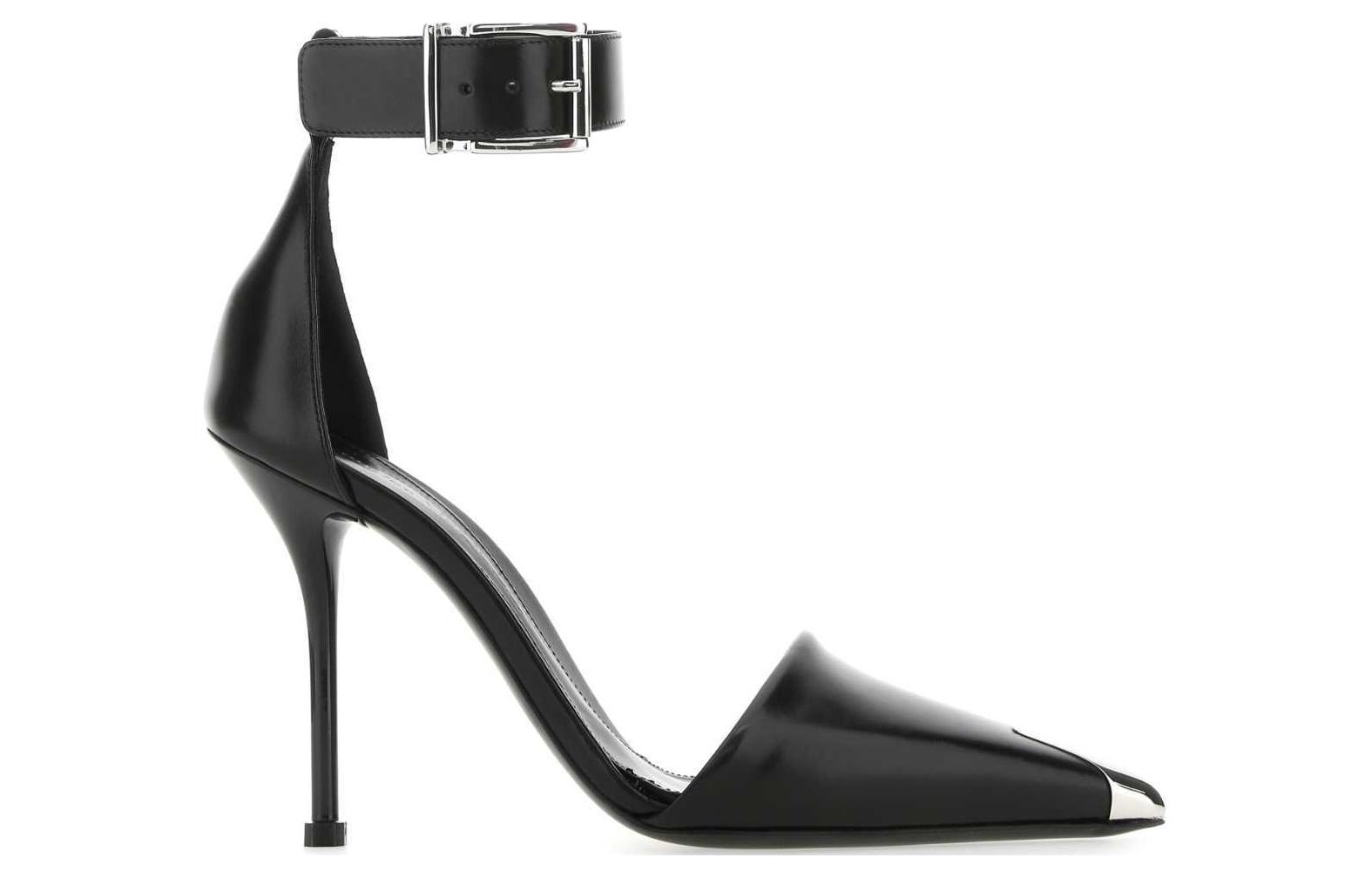 Order (Women) Alexander McQueen Leather Buckle Stiletto 'Black' 718871WHSWD1081