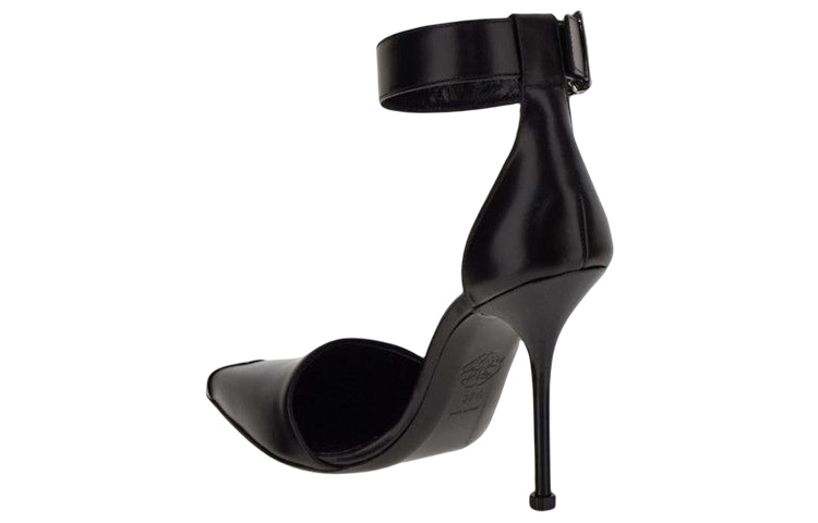 Shop (Women) Alexander McQueen Leather Buckle Stiletto 'Black' 718871WHSWD1081