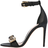 (Women) Alexander McQueen Leather Buckle Stilettos 'Embellished Crystal Black' 611730WHXN21088 (Women) Alexander McQueen Leather Buckle Stilettos 'Embellished Crystal Black' 611730WHXN21088