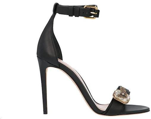 (Women) Alexander McQueen Leather Buckle Stilettos 'Embellished Crystal Black' 611730WHXN21088 Order (Women) Alexander McQueen Leather Buckle Stilettos 'Embellished Crystal Black' 611730WHXN21088