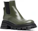 Order (W) Botas Cortas Chelsea de Cuero Alexander McQueen 'Olive Black'. 666368WHZ843241
