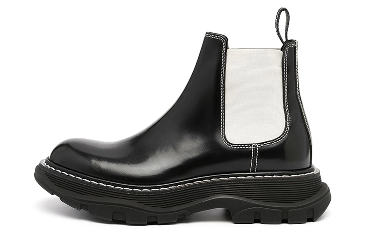 (Women) Alexander McQueen Leather Chelsea Boot 'Black' 641837WHZ8H1396