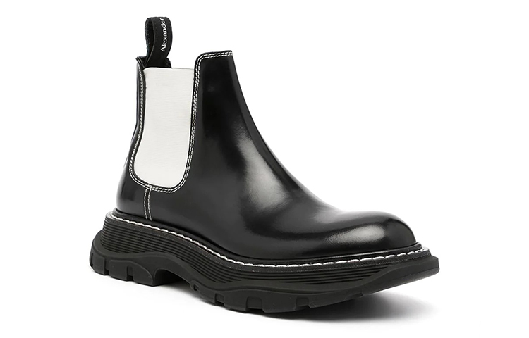 Order (W) アレキサンダー・マックイーン レザーチェルシーブーツ (ブラック) 641837WHZ8H1396