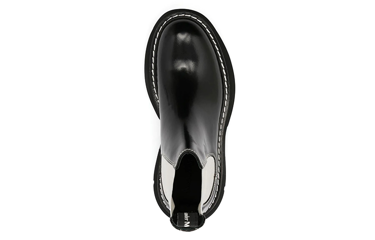 Shop (Women) Alexander McQueen Leather Chelsea Boot 'Black' 641837WHZ8H1396