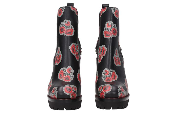 (W) Alexander McQueen Leather Chelsea Boot 'Black Print' 圖 4