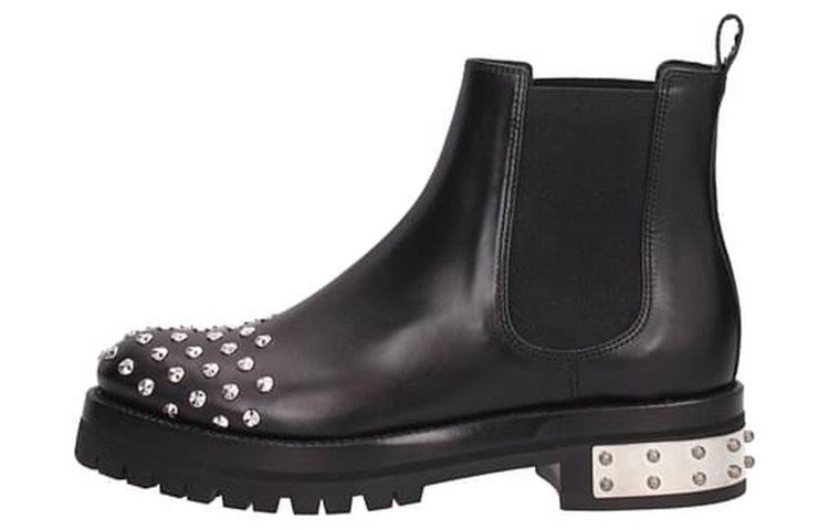 (Women) Alexander McQueen Leather Chelsea Boots 'Black Fashion' 462303WHMU81000