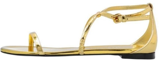 (Women) Alexander McQueen Leather Fashion Open-Toe Sandal 'Gold' 787160W4K798000 (Women) Alexander McQueen Leather Fashion Open-Toe Sandal 'Gold' 787160W4K798000