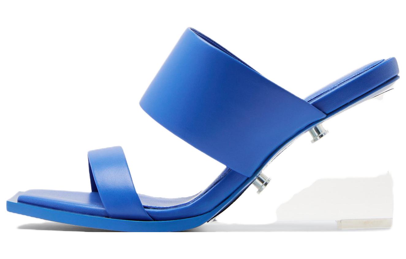 (Women) Alexander McQueen Leather Fashion Sandal 7.5cm 'Galaxy Blue' 46243WIDQ04645