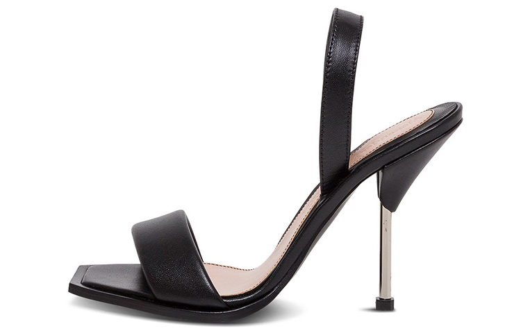 Buy (W) Sandalias de Moda de Cuero Alexander McQueen 'Negro' 651808WHS4I1081