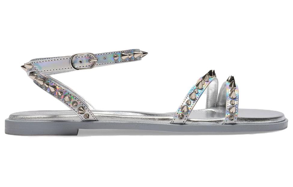 (W) Alexander McQueen Leather Fashion Sandals 'Silver' 圖 2