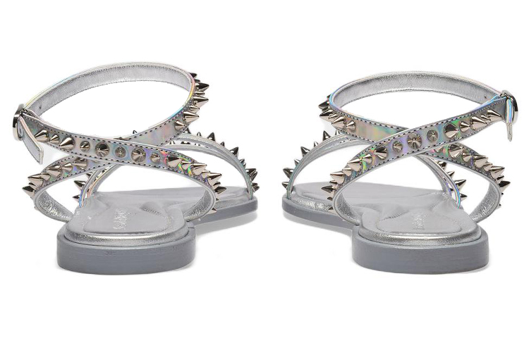 (W) Alexander McQueen Leather Fashion Sandals 'Silver' 圖 4
