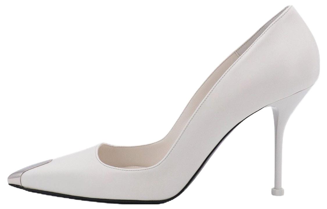 (Women) Alexander McQueen Leather Fashion Slip-On Stiletto 'White' 757495WIEA19359