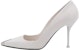 (W) Alexander McQueen Stilet 'Putih' Kasut Kulit Slip-On Fesyen 757495WIEA19359