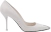 Order (W) Alexander McQueen Stilet 'Putih' Kasut Kulit Slip-On Fesyen 757495WIEA19359