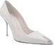 Lookbook (W) Alexander McQueen Stilet 'Putih' Kasut Kulit Slip-On Fesyen 757495WIEA19359