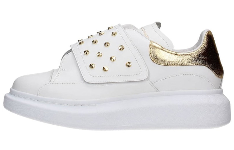 (Women) Alexander McQueen Leather Fashion Sneaker 'White Gold' 533695WHQYR9075