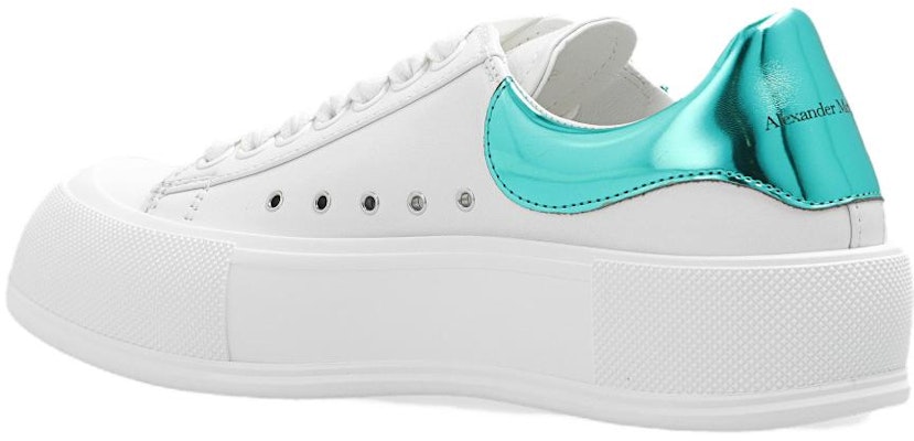 (W) Alexander McQueen Sepatu Kulit Fashion 'Putih Hijau' 716636WICEL9079 Lookbook (W) Alexander McQueen Sepatu Kulit Fashion 'Putih Hijau' 716636WICEL9079