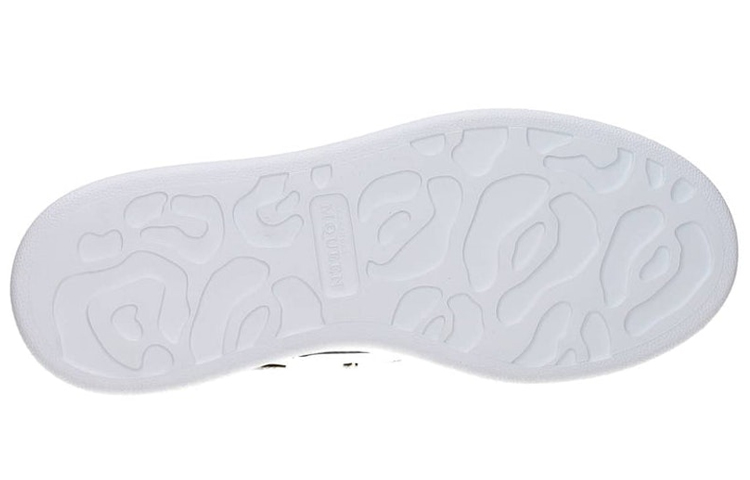 (W) Alexander McQueen Leather Fashion Sneaker 'White Gold' 圖 5