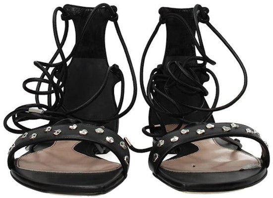 亞歷山大·麥昆 皮革休閒平底涼鞋 女款 黑色 Shop 亞歷山大·麥昆 皮革休閒平底涼鞋 女款 黑色