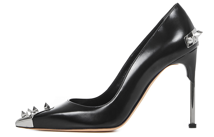 (Women) Alexander McQueen Leather High-Heel 'Black Fashion' 633503WHV7B1081