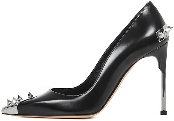 (Women) Alexander McQueen Leather High-Heel 'Black Fashion' 633503WHV7B1081 Buy (Women) Alexander McQueen Leather High-Heel 'Black Fashion' 633503WHV7B1081