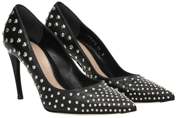(W) Alexander McQueen Sepatu Tinggi Kulit 'Hitam' 508278WHMU01000 Order (W) Alexander McQueen Sepatu Tinggi Kulit 'Hitam' 508278WHMU01000