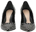 Shop (W) Alexander McQueen Sepatu Tinggi Kulit 'Hitam' 508278WHMU01000