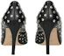 Purchase (W) Alexander McQueen Sepatu Tinggi Kulit 'Hitam' 508278WHMU01000