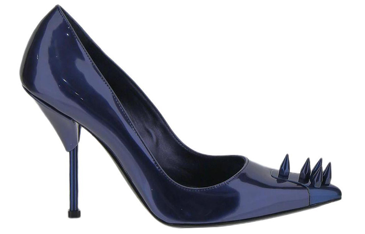 Order 亞歷山大·麥昆 皮革 高跟鞋 女款 深藍色