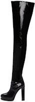 (Women) Alexander McQueen Leather High-Top Boot 'Black Chunky Heel' 734982WHSW01000 (Women) Alexander McQueen Leather High-Top Boot 'Black Chunky Heel' 734982WHSW01000