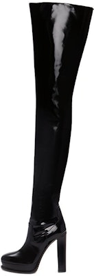 (Women) Alexander McQueen Leather High-Top Boot 'Black Chunky Heel' 734982WHSW01000 Buy (Women) Alexander McQueen Leather High-Top Boot 'Black Chunky Heel' 734982WHSW01000