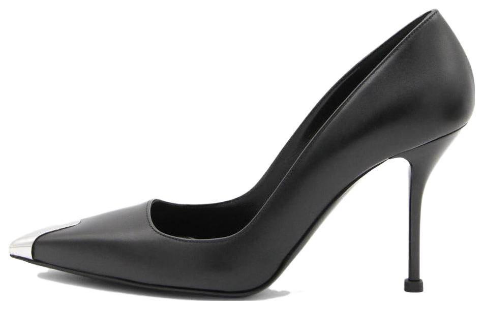 (Women) Alexander McQueen Leather High Heel Slip-On 'Black' 757495WIEA11081