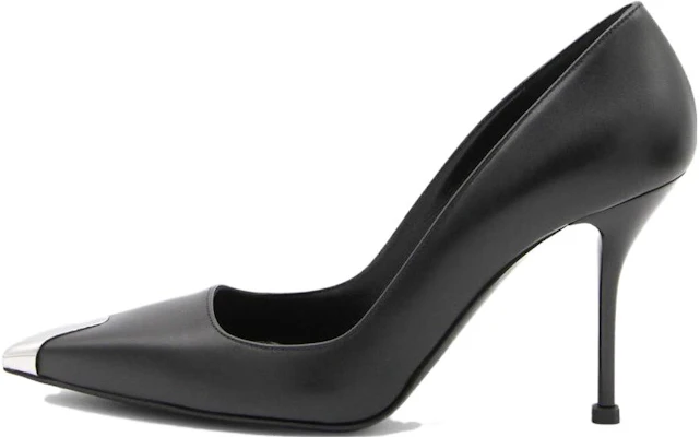 (W) Alexander McQueen Leren Hoge Hakken Slip-On ''Zwart'' 757495WIEA11081 Buy (W) Alexander McQueen Leren Hoge Hakken Slip-On ''Zwart'' 757495WIEA11081
