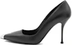 Buy (W) Alexander McQueen Leren Hoge Hakken Slip-On ''Zwart'' 757495WIEA11081