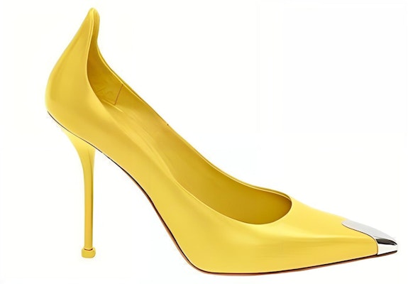 (W) Alexander McQueen Kasut Tumit Tinggi Kulit Slip-On 'Kuning' 709996WHSWD7097 Order (W) Alexander McQueen Kasut Tumit Tinggi Kulit Slip-On 'Kuning' 709996WHSWD7097