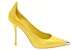(W) Alexander McQueen Kasut Tumit Tinggi Kulit Slip-On 'Kuning' 709996WHSWD7097