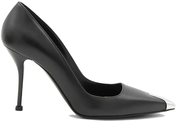 (W) Alexander McQueen Leren Hoge Hakken Slip-On ''Zwart'' 757495WIEA11081 Order (W) Alexander McQueen Leren Hoge Hakken Slip-On ''Zwart'' 757495WIEA11081