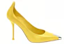 Order (W) Alexander McQueen Leren Hoge Hakken Slip-On ''Geel'' 709996WHSWD7097