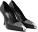 Lookbook (W) Alexander McQueen Leren Hoge Hakken Slip-On ''Zwart'' 757495WIEA11081
