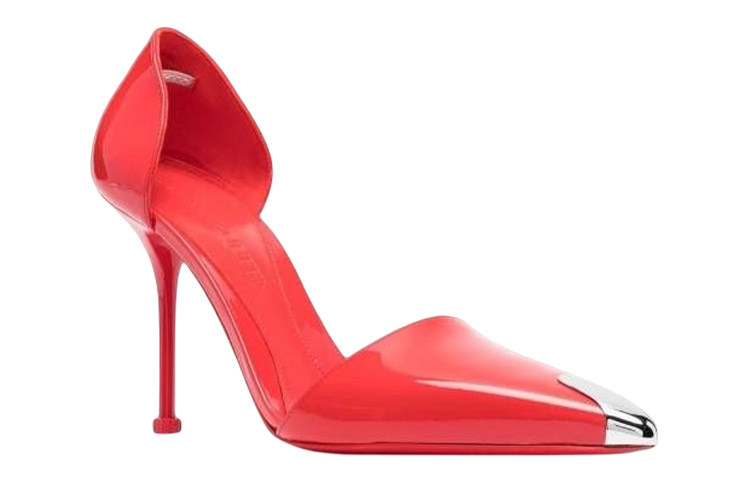 (W) Alexander McQueen Leather High Heels 'Red Fashion Slip-On' 圖 2